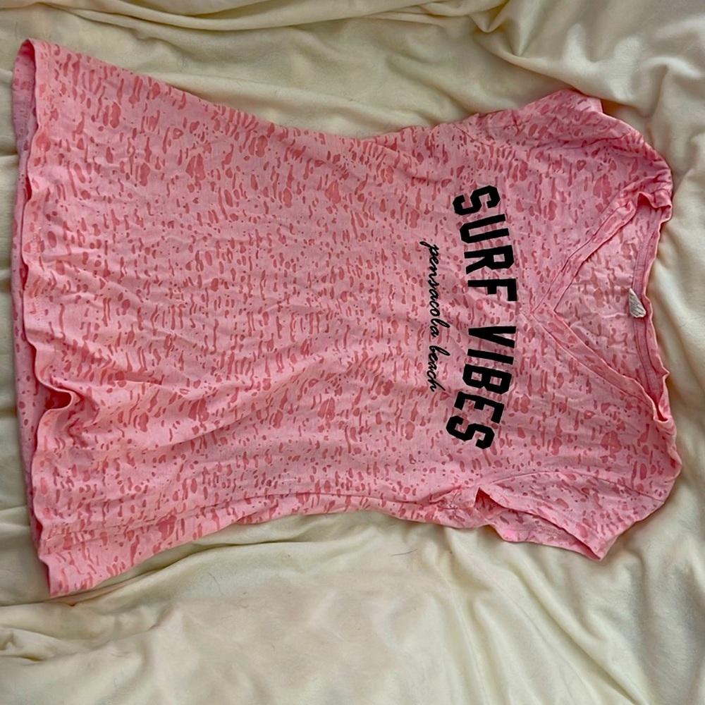 Pink Exist pensacola Beach burnout shirt. XL